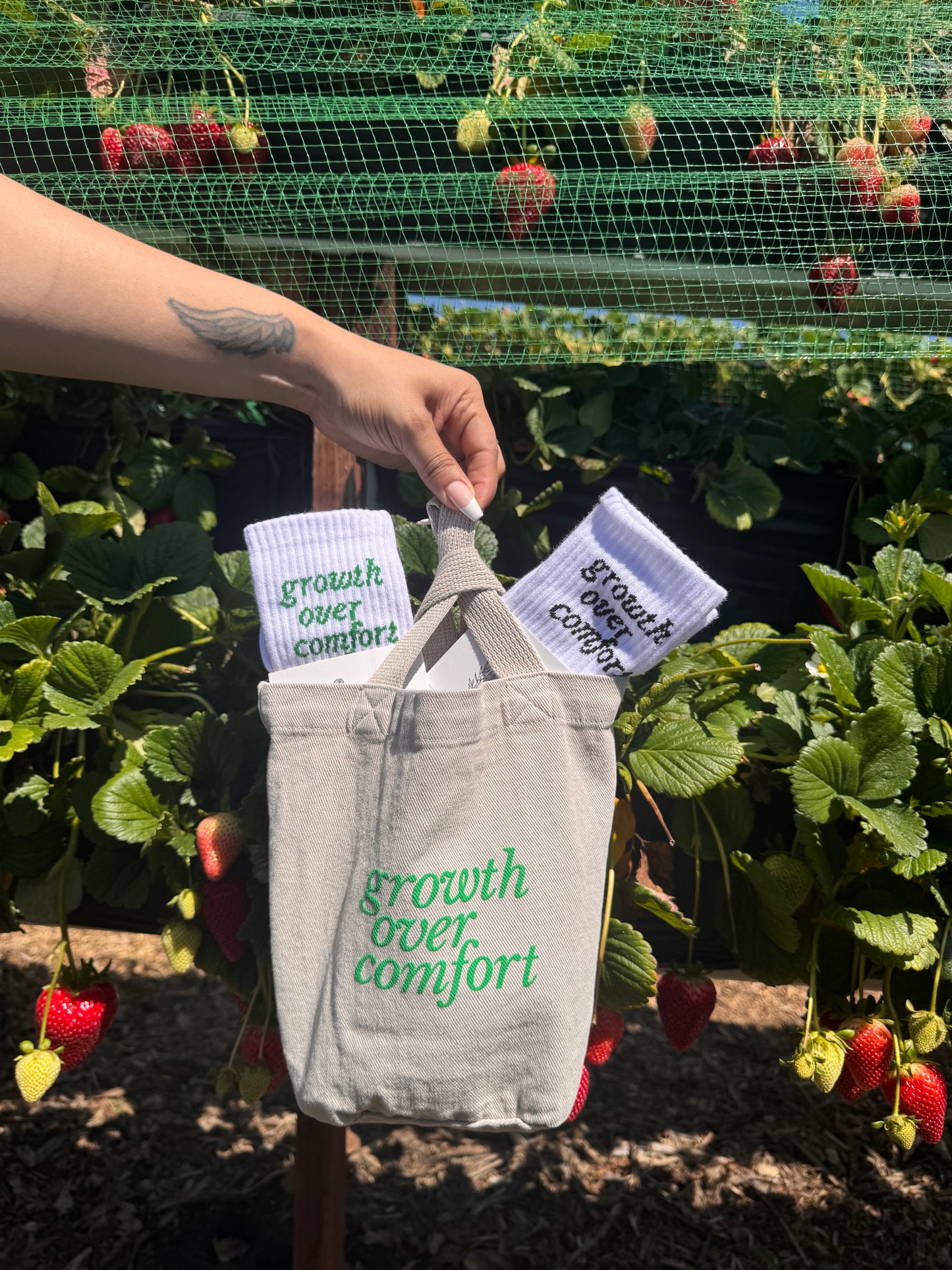 Growth Over Comfort Loop Tote